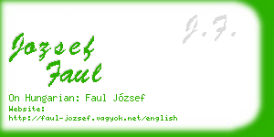 jozsef faul business card