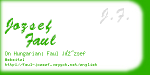 jozsef faul business card